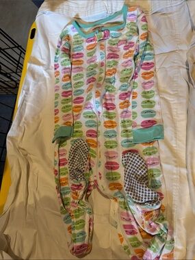 Lamaze Multicolor Smiley Face Footed One-Piece Pajamas